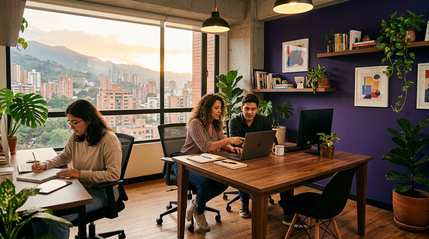 Studio team reviewing a website